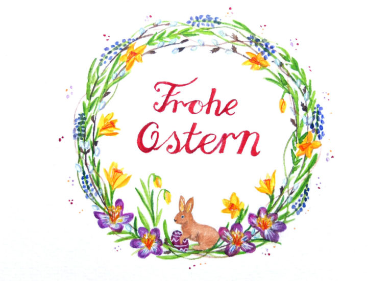 Postkarte Ostern *Frohe Ostern* / Grußkarte/ Jahreszeitentisch